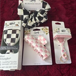 MacKenzie-Childs Black and Pink Hair Accessories Collection